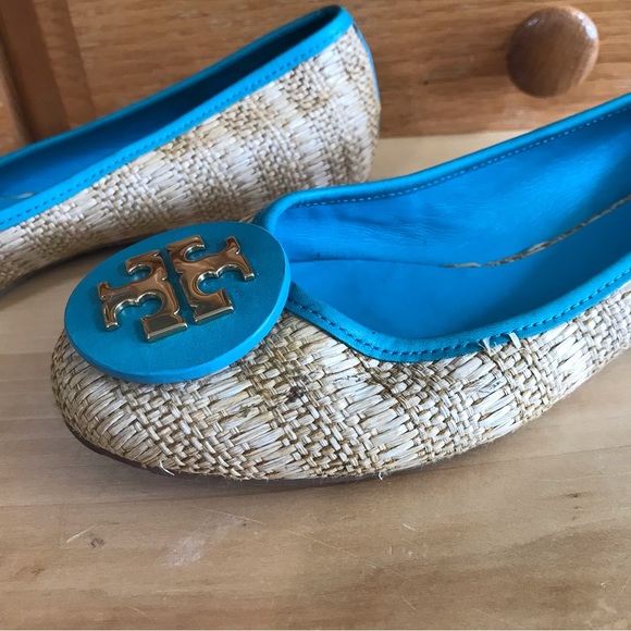 Tory Burch raffia straw Reva ballet flats - Picture 9 of 10